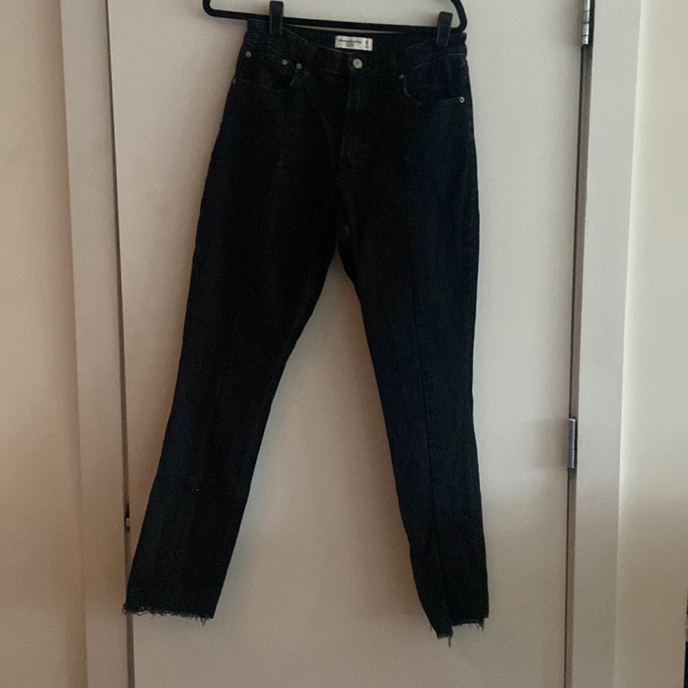 Skinny high rise jeans black wash